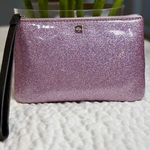 kate spade New York Mavis Street Sparkling Glitter Wristlet Clutch EUC